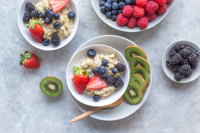 Porridge with blueberries